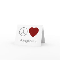peace love & happiness card by rubymonkey peace love & happiness card
