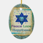 Peace Love Happiness Christmas Tree Ornament