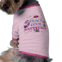 Peace Love Happiness pet clothing