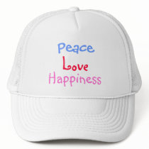 Peace, Love, Happiness-Hat by pammys Peace, Love, Happiness-Hat