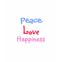 Peace, Love, Happiness-Long Sleeve T-Shirt by pammys Peace, Love, Happiness-Long Sleeve T-Shirt