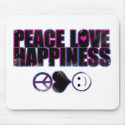 Peace Love Happiness Mousepad by SilverJune Peace Love Happiness Mousepad