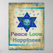 Peace Love Happiness Poster