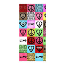 peace love happiness:) rack card template