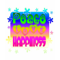 Peace, Love, Happiness T-Shirt by CreamOfTheCrop Peace, Love, Happiness T-Shirt