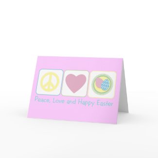Peace Love Happy Easter card