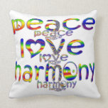 Peace Love Harmony pillows