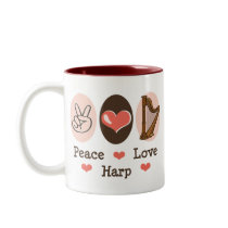 Peace Love Harp Mug