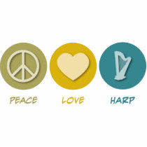 Peace Love Harp Photo Sculpture