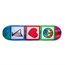 Peace, Love, Harps Custom Skateboard