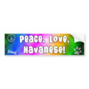 Peace Love Havanese Bumper Sticker bumper stickers by MenagerieMayhem Peace Love Havanese Bumper Sticker bumper stickers