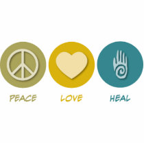 Peace Love Heal Photo Cut Outs