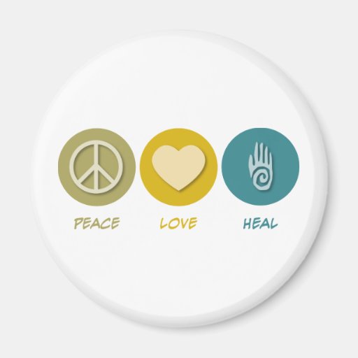 Peace Love Heal Refrigerator Magnets