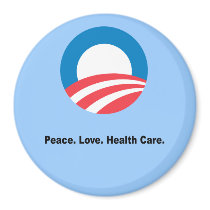 Peace. Love. Health Care Refrigerator Magnet