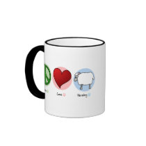 Peace Love Herding Mug by MenagerieMayhem Peace Love Herding Mug