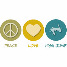 Peace Love High Jump Photo Cut Outs