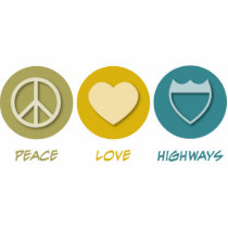 Peace Love Highways photo sculptures