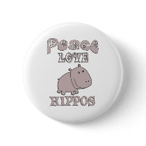 Peace Love Hippos Buttons