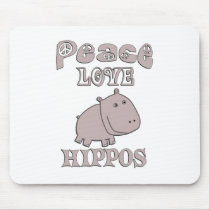 Peace Love Hippos Mousepad
