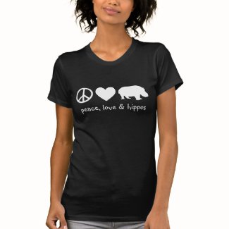 Peace, Love & Hippos T-Shirt