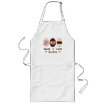 Peace Love Hockey Apron by SportyTeesGifts Peace Love Hockey Apron