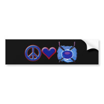 Peace ~ Love ~ Hockey bumper stickers