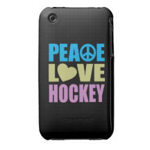 Peace Love Hockey iPhone 3 Cases