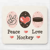 Peace Love Hockey Mousepad