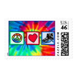 Peace, Love, Hockey Postage Stamp