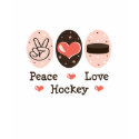 Peace Love Hockey T-shirt by SportyTeesGifts Peace Love Hockey T-shirt