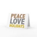 Peace Love Holidays Christmas Design cards