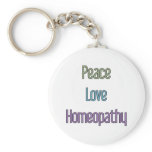 Peace, Love, Homeopathy keychains
