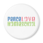 Peace Love Homeschool Fridge Magnets