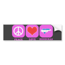 Peace Love Honduras bumper stickers