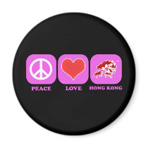 Peace Love Hong Kong magnets