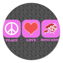 Peace Love Hong Kong stickers