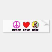 Peace Love Hope Bumper Sticker