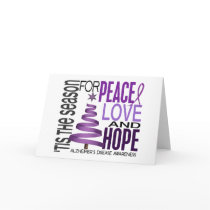 Peace Love Hope Christmas Alzheimer's Disease cards by awarenessgifts Peace Love Hope Christmas Alzheimer's Disease cards