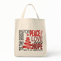 Peace Love Hope Christmas Holiday AIDS Bag
