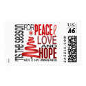 Peace Love Hope Christmas Holiday AIDS stamp