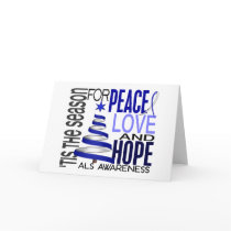 Peace Love Hope Christmas Holiday ALS cards by awarenessgifts Peace Love Hope Christmas Holiday ALS cards