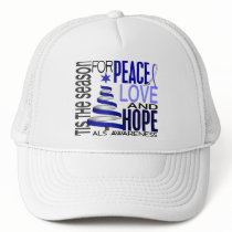 Peace Love Hope Christmas Holiday ALS hats by awarenessgifts Peace Love Hope Christmas Holiday ALS hats