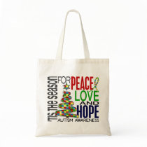Peace Love Hope Christmas Holiday Autism Bag
