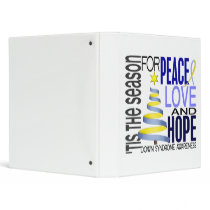 Peace Love Hope Christmas Holiday Down Syndrome binders