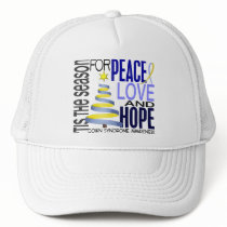Peace Love Hope Christmas Holiday Down Syndrome hats