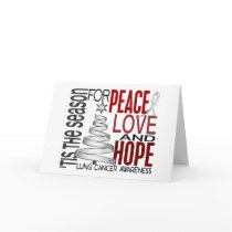 Peace Love Hope Christmas Holiday Lung Cancer cards by awarenessgifts Peace Love Hope Christmas Holiday Lung Cancer cards