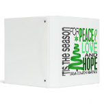Peace Love Hope Christmas Holiday Organ Donation binders