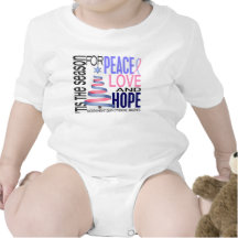 Peace Love Hope Christmas Holiday SIDS Rompers