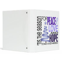 Peace Love Hope Christmas Holiday Stomach Cancer binders by awarenessgifts Peace Love Hope Christmas Holiday Stomach Cancer binders