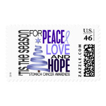 Peace Love Hope Christmas Holiday Stomach Cancer postage by awarenessgifts Peace Love Hope Christmas Holiday Stomach Cancer postage
